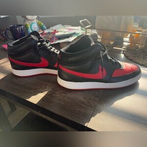 Nike Court Vision Mid - Black and Red Sneakers